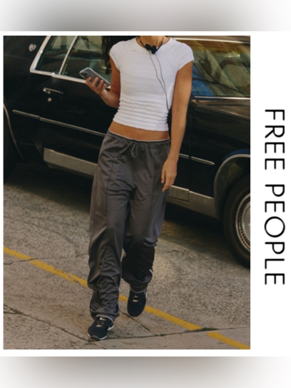 🚩🚩2-DAY SALE!🚩🚩 NwT’s-$100 FREE PEOPLE Roll With It Pants L Relaxed -Gun Metal - Picture 8 of 8